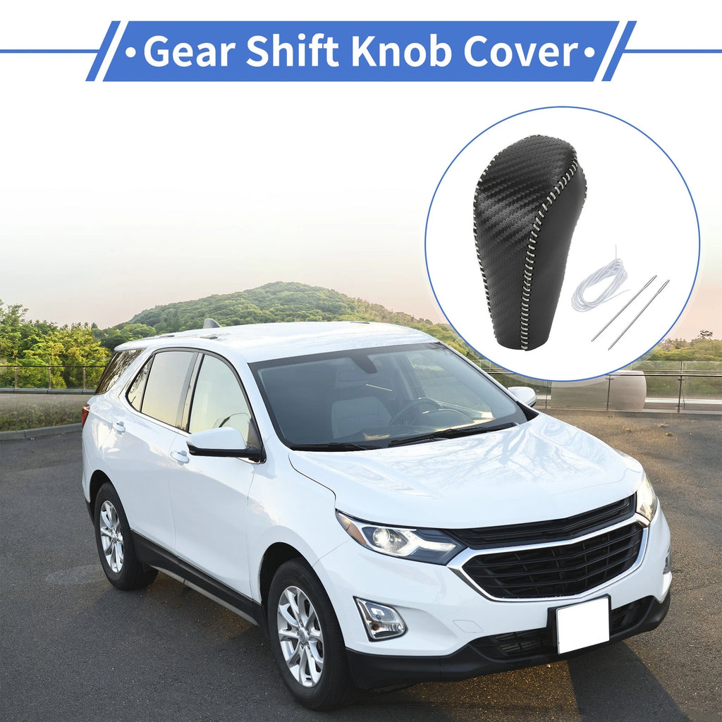 Gear Shift Knob Cover Replacement for Chevrolet Cruze (2011–2015) Black Carbon