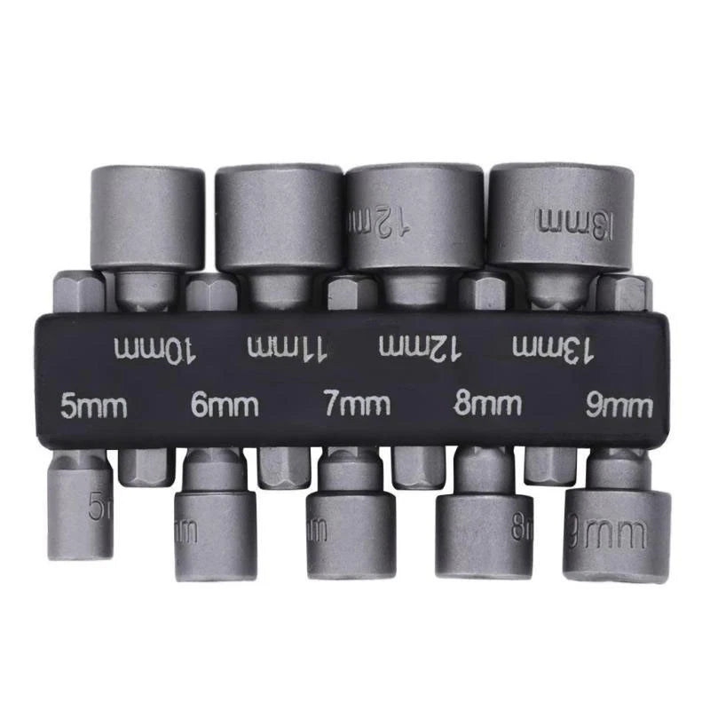 9 Piece Hex Bit Socket Set 1/4 Drive