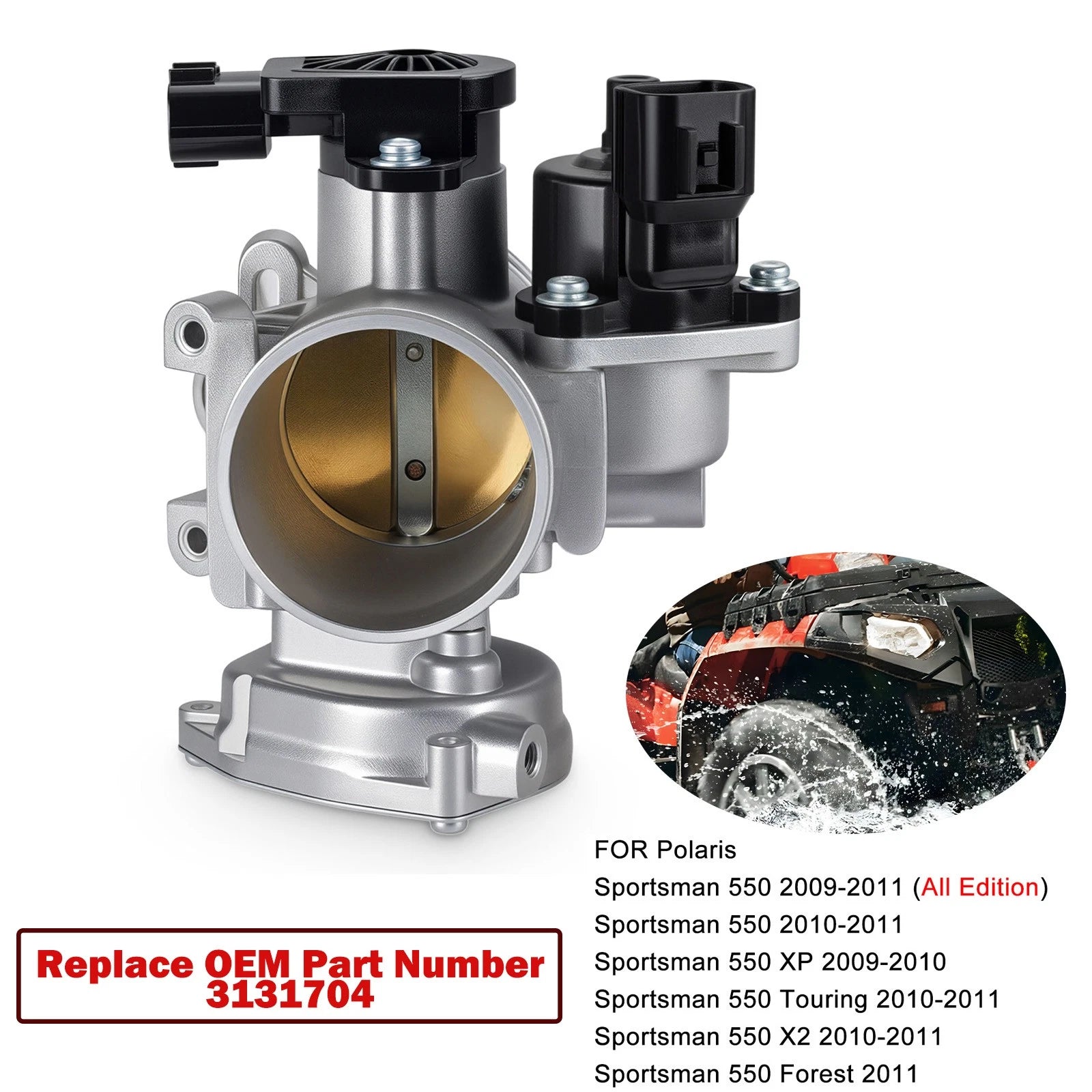 Throttle Body 3131704 for Polaris Sportsman 500 XP 550 (2009–2011)