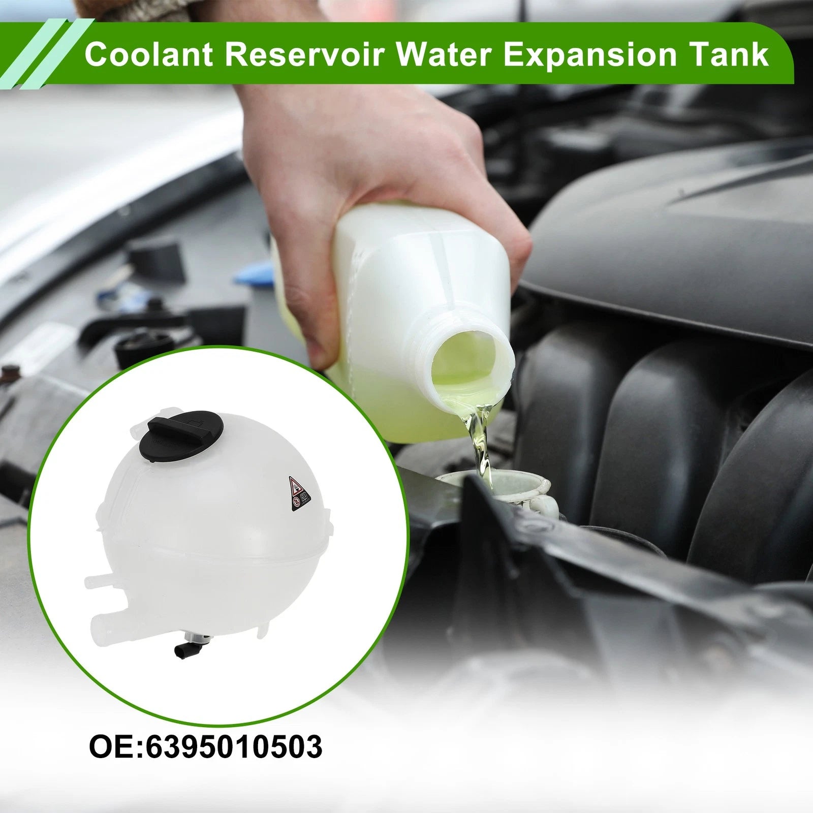 Coolant Expansion Tank With Cap for Mercedes-Benz Viano (2011–2014)