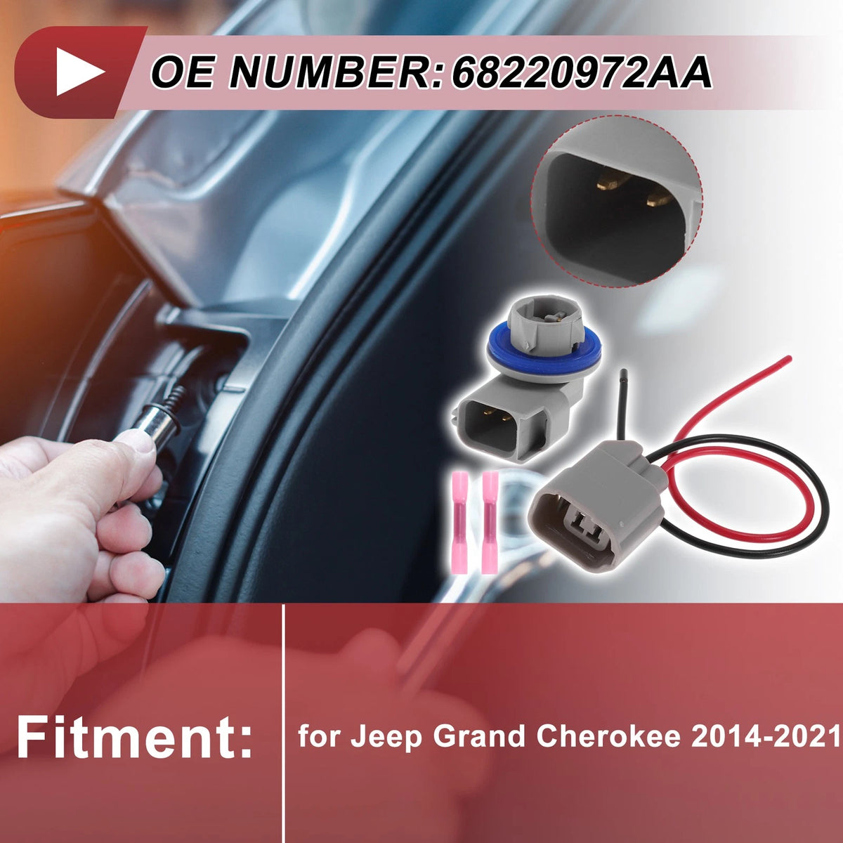 Backup Reverse Light Socket Wiring for Jeep Grand Cherokee (2014–2021) No. 68220972AA