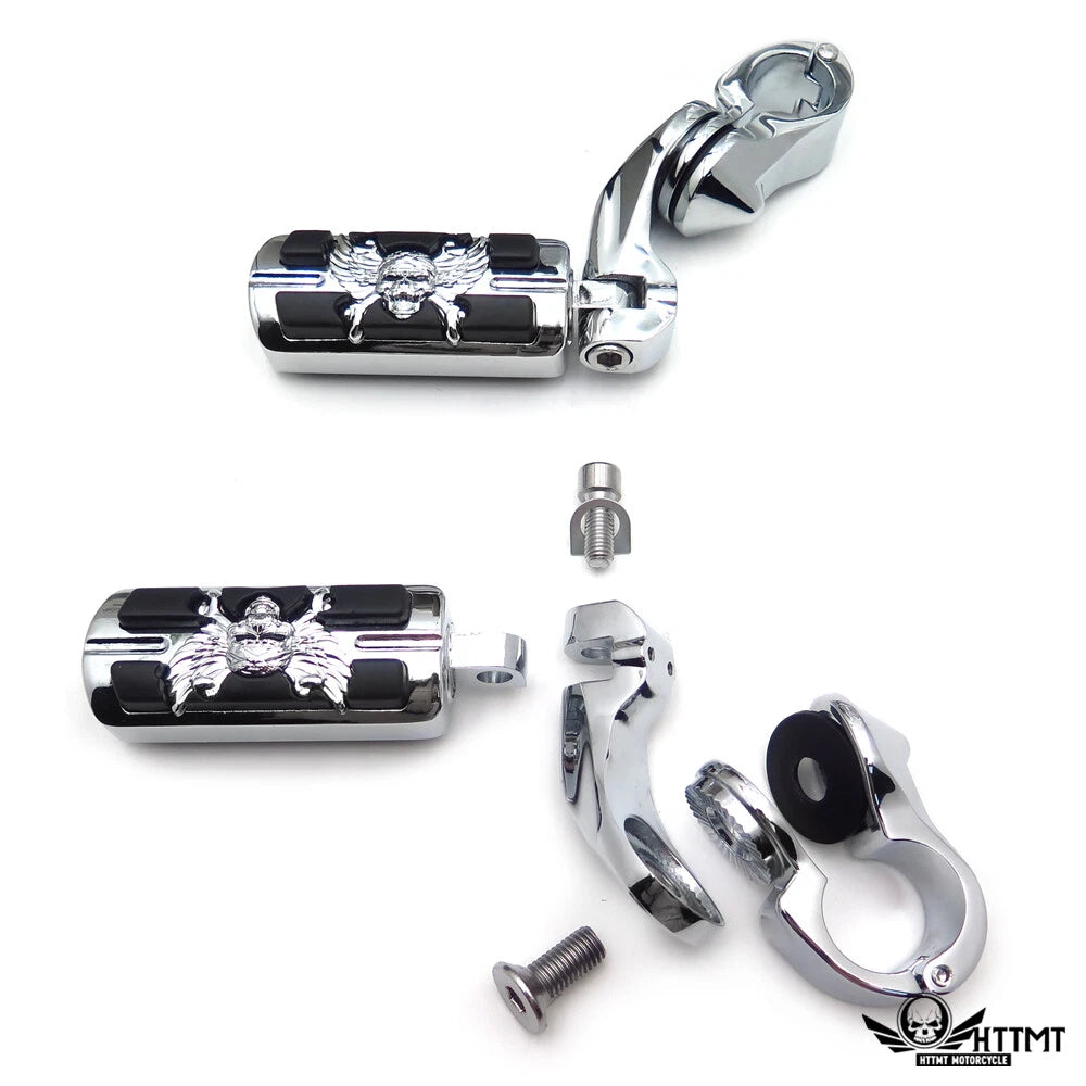 2.5" Chrome Foot Peg Kit for Harley Fat Boy