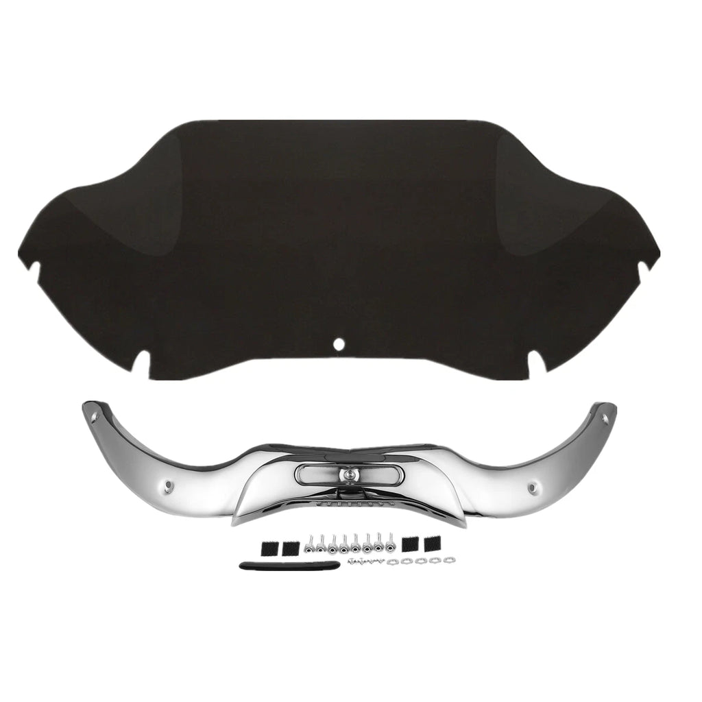 9.5'' Windshield with Chrome Trim for Harley Touring Road Glide (2004–2013)