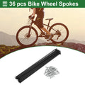 Bicycle Spokes Nipple Replacement Set 243mm Carbon Steel Black Universal