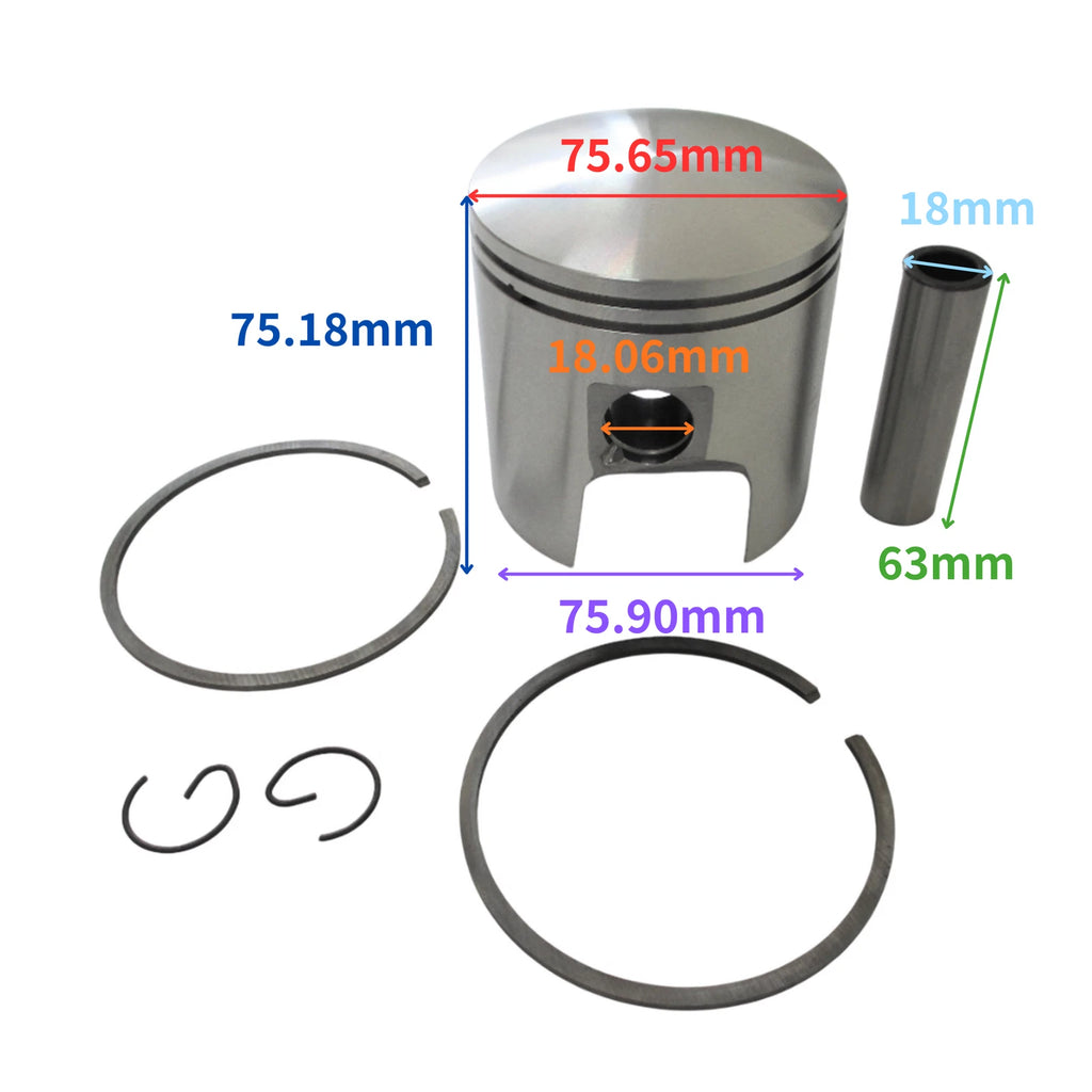Piston Kit 09-742 STD with Ring for Ski Doo Olympic 300 (1971–1977)