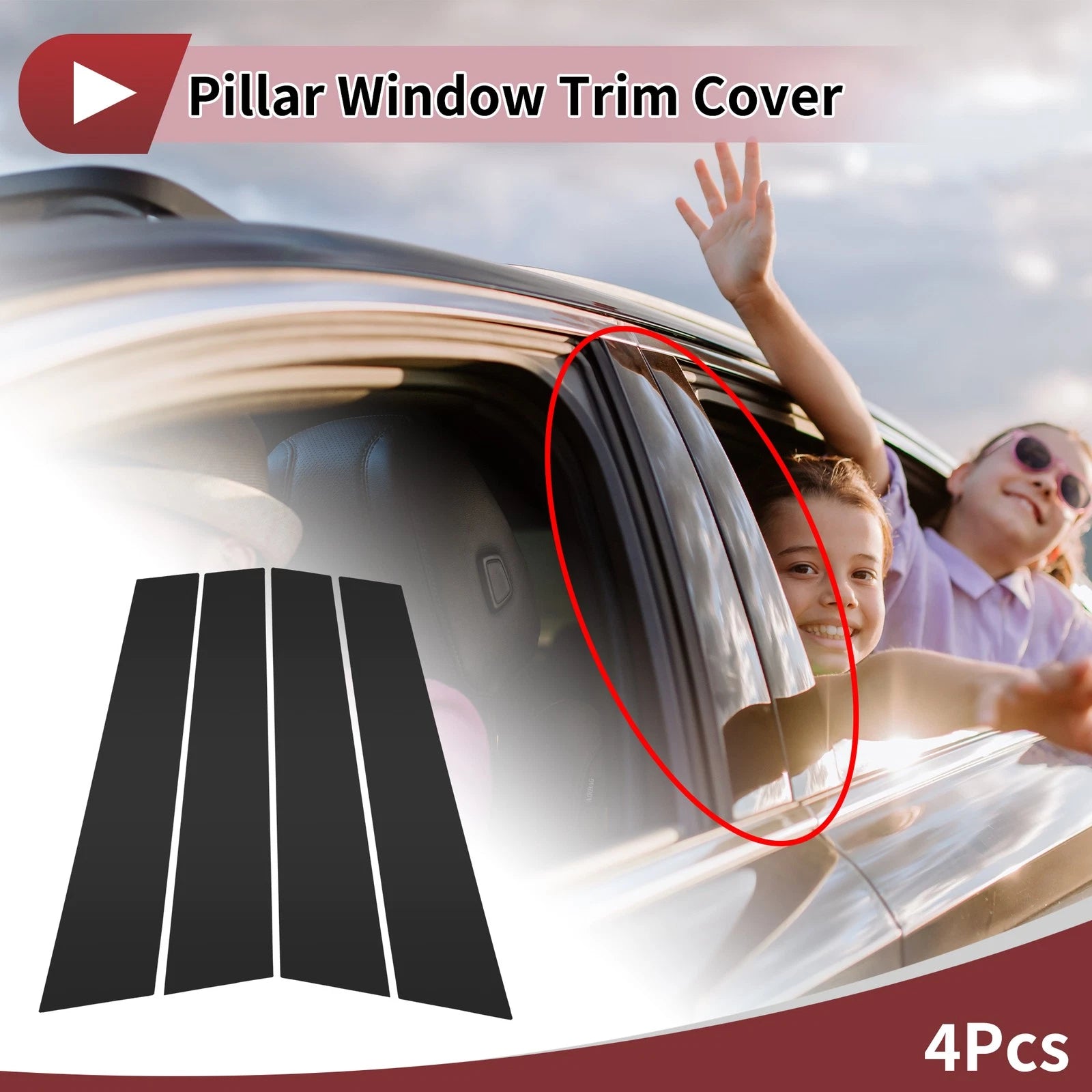 Door Pillar Window Trim Front Left Right for Volkswagen Golf 8 (2021–2024)