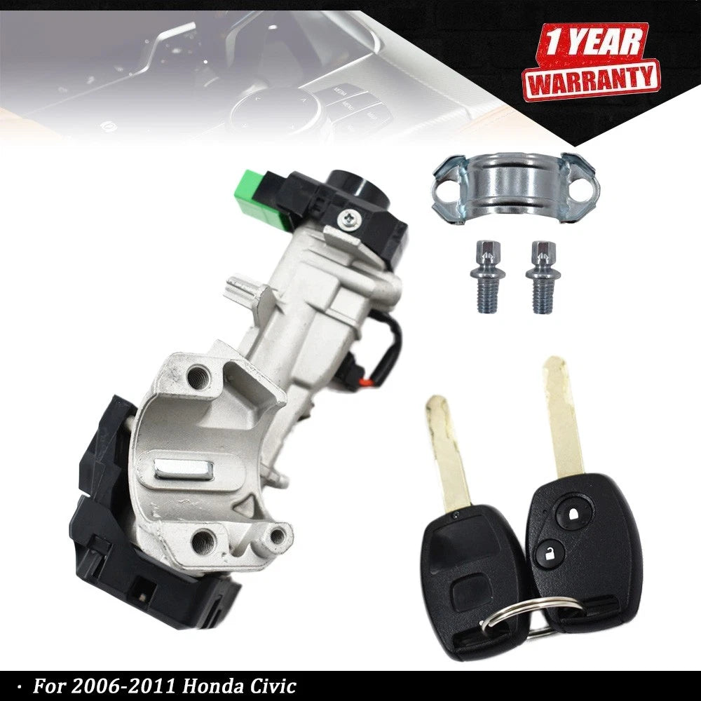 Ignition Switch Lock Cylinder for Honda Civic (2006–2011) w/2 Keys