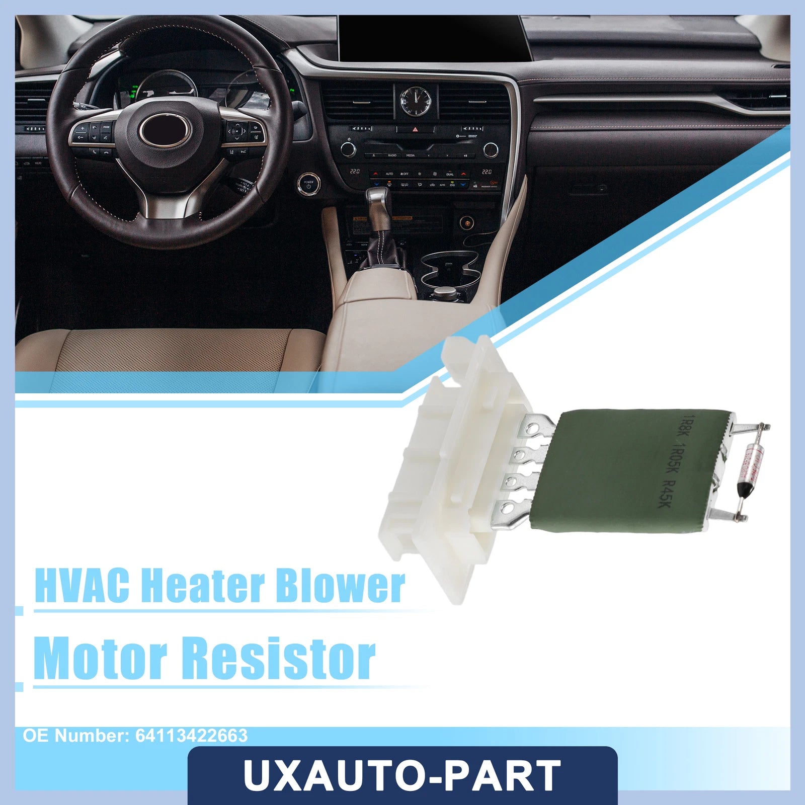 HVAC Heater Blower Motor Resistor for Mini Cooper Base (2002–2007)