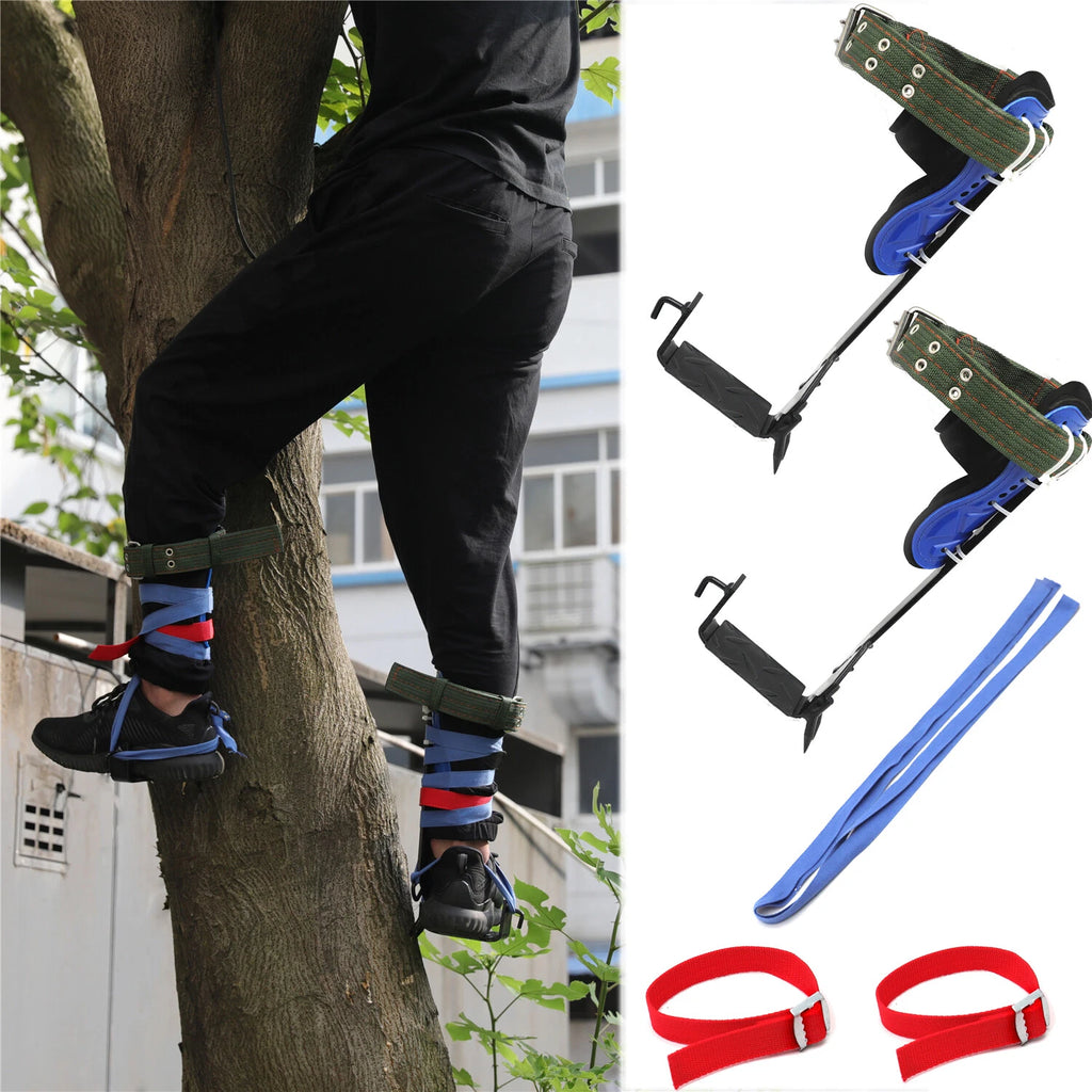 Tree Climbing Spike Set with Adjustable Belt and Lanyard