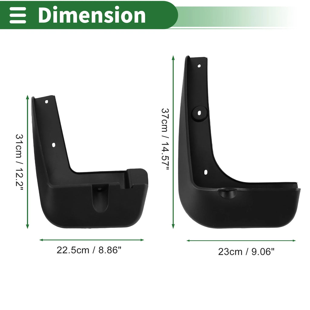Mud Flaps Splash Guards Replacement Set with Accessories for Hyundai IX45 (2011–2018)