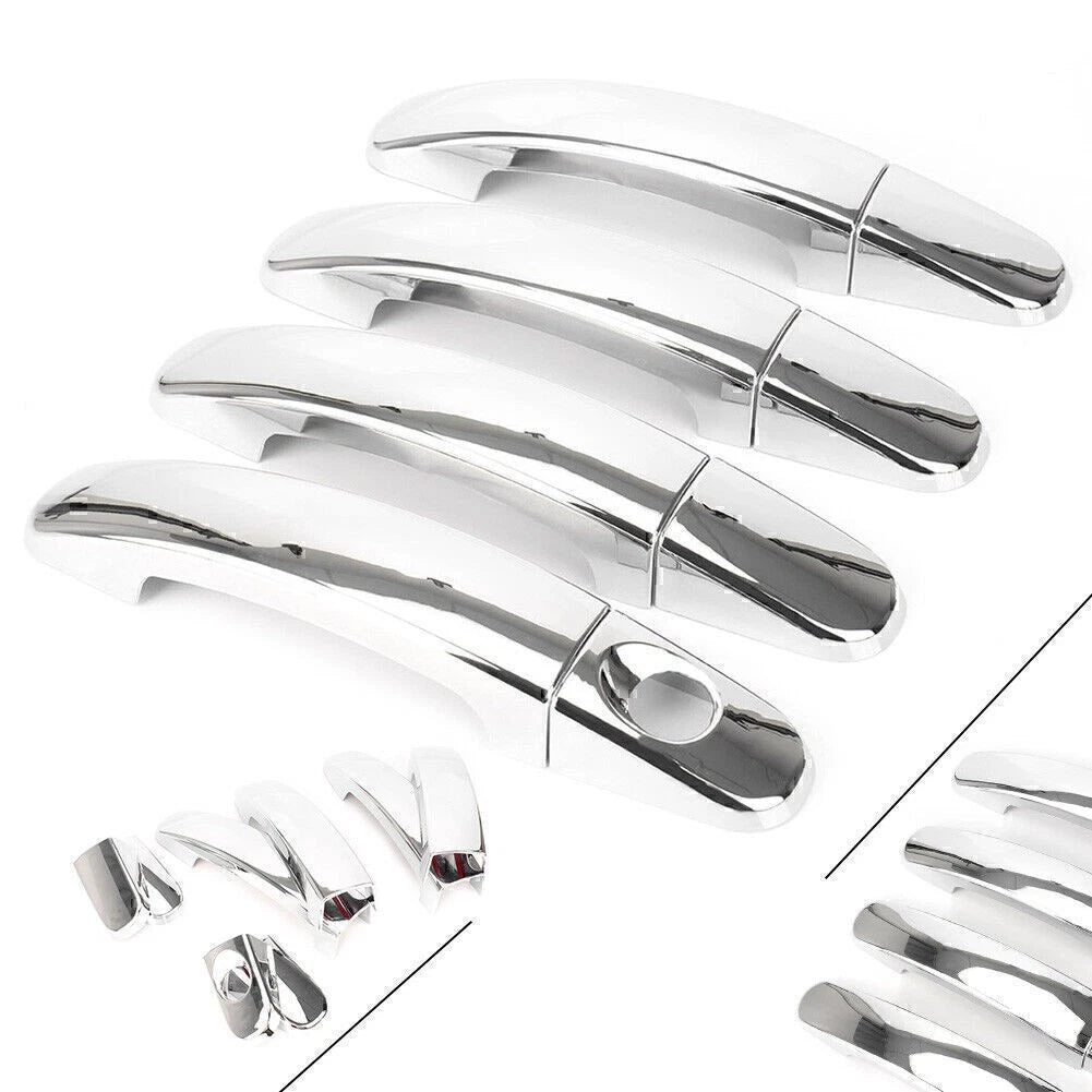 8x Car Chrome Door Handle Catch Cover Trim Bezel For Ford Focus MK2 2005-2011