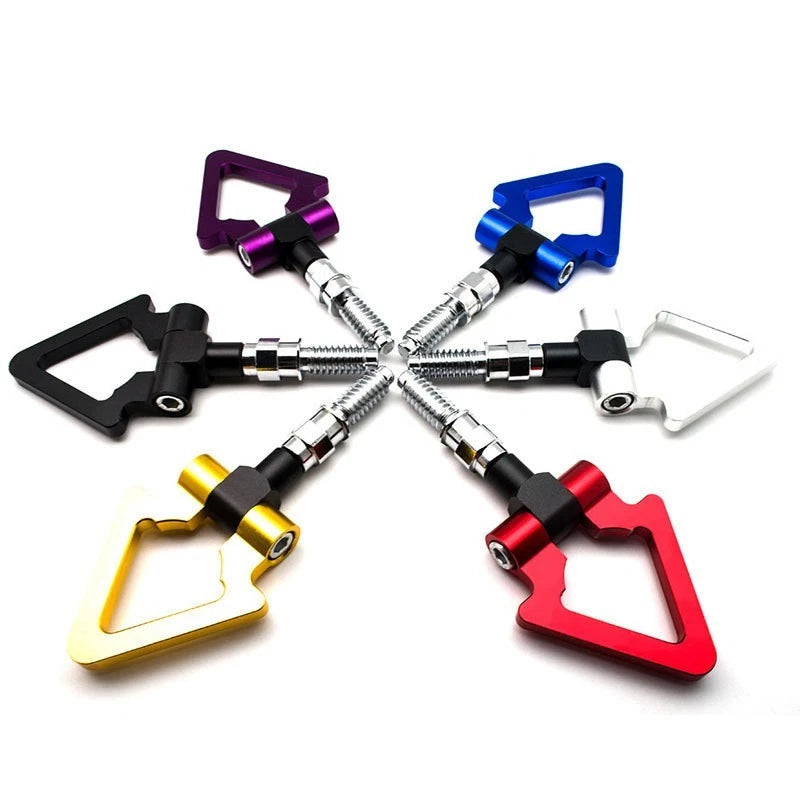 Aluminum Triangle Trailer Hook Bumper Ring for Car Front Bumper Sporty Design