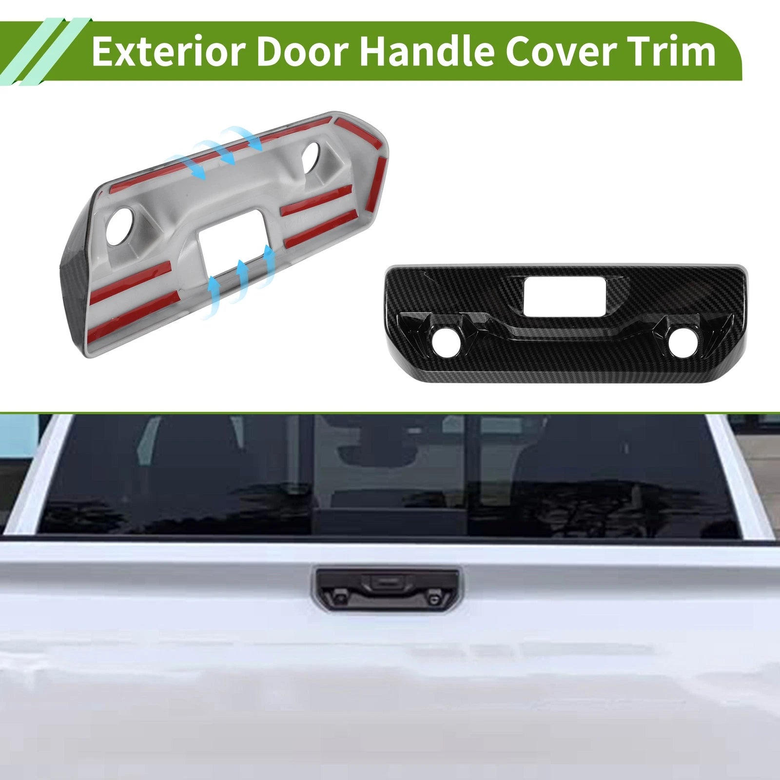 Exterior Door Handle Cover Trim for Chevrolet Silverado 1500 ABS (2014–2018)