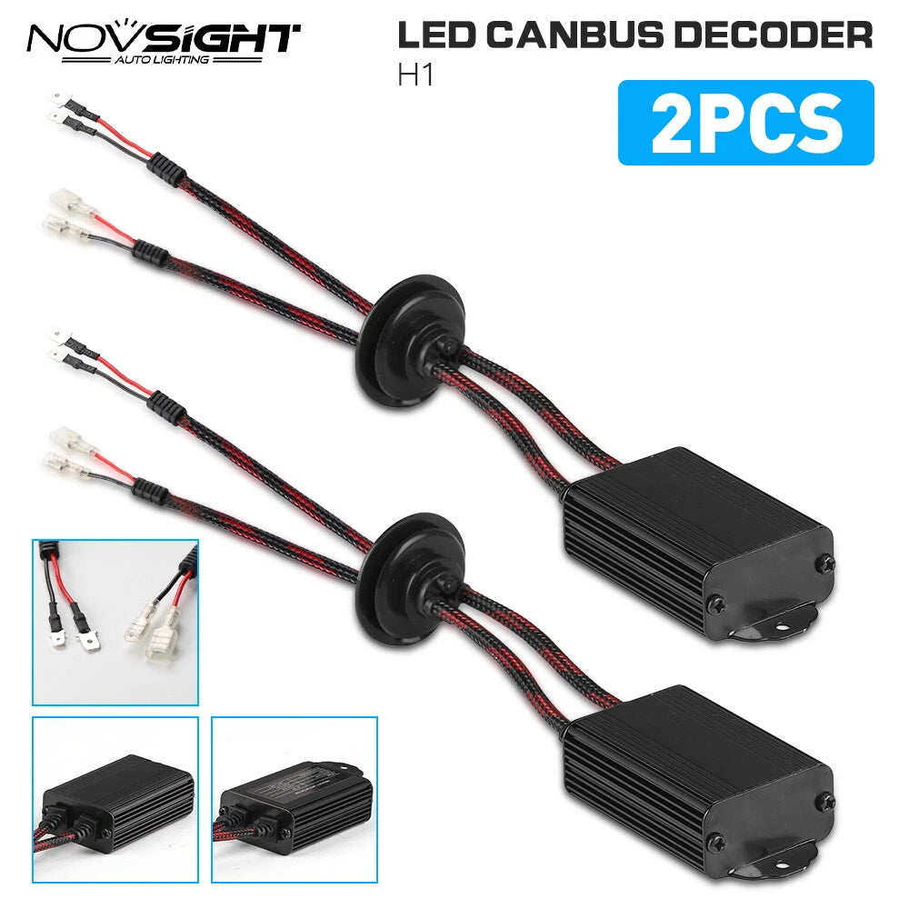 LED Headlight Bulb Decoder Canbus Kit for H1 H3 (2010–2023)