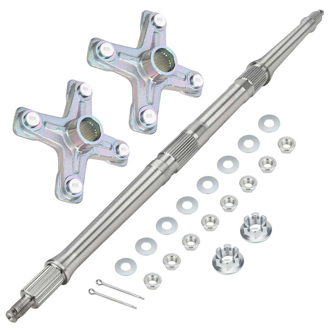 Rear Axle Shaft & Wheel Hubs Kit for Yamaha Raptor 350 YFM350 YFM350R (2004–2013)