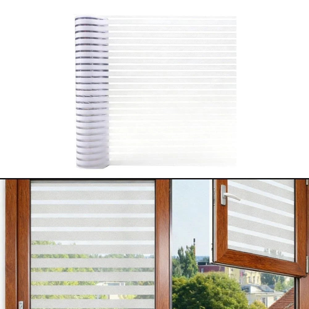 Frosted Stripe PVC Film for Windows (Light Filtering Privacy)