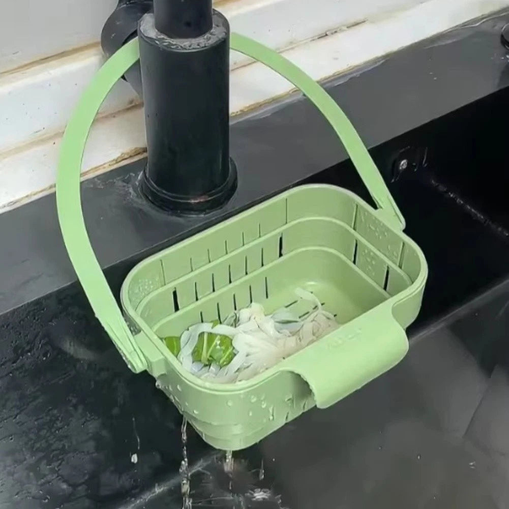 2pc Sink Drain Basket with Removable Cover for Easy Cleanup
