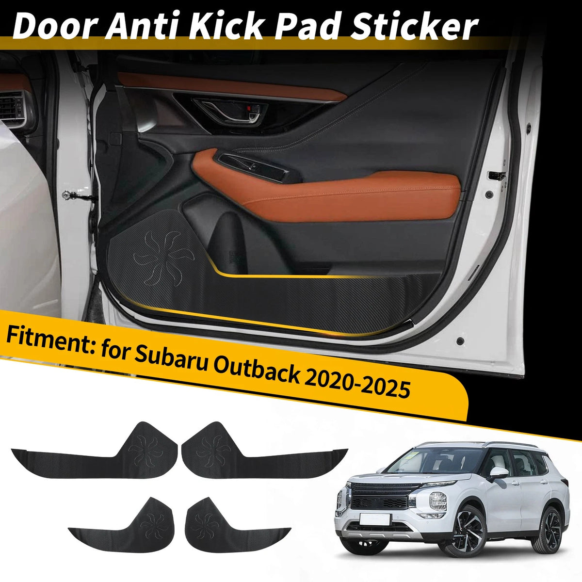 Car Door Anti Kick Pad Sticker Scratch Protector for Subaru Outback 2020–2025