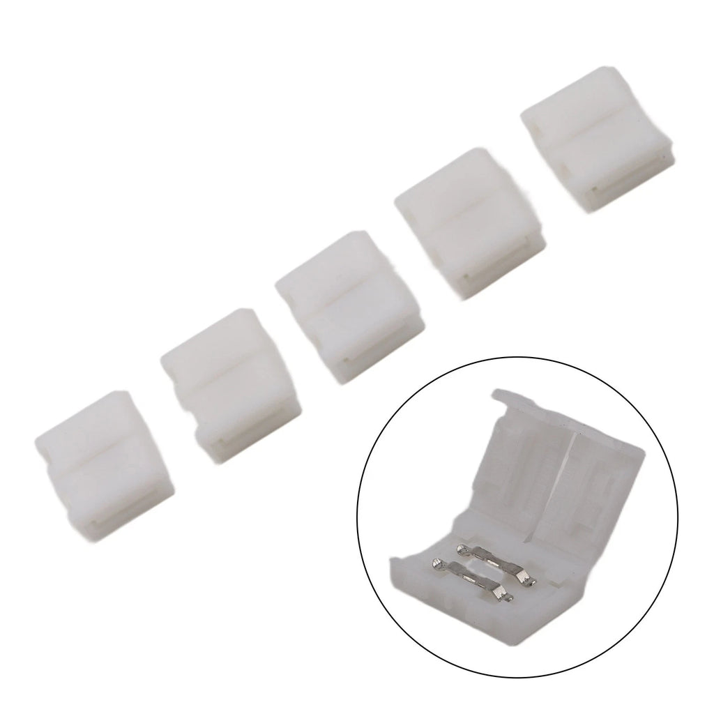 10PCS LED Strip Connector Clip 2PIN for LED Strip Lighting (Universal)