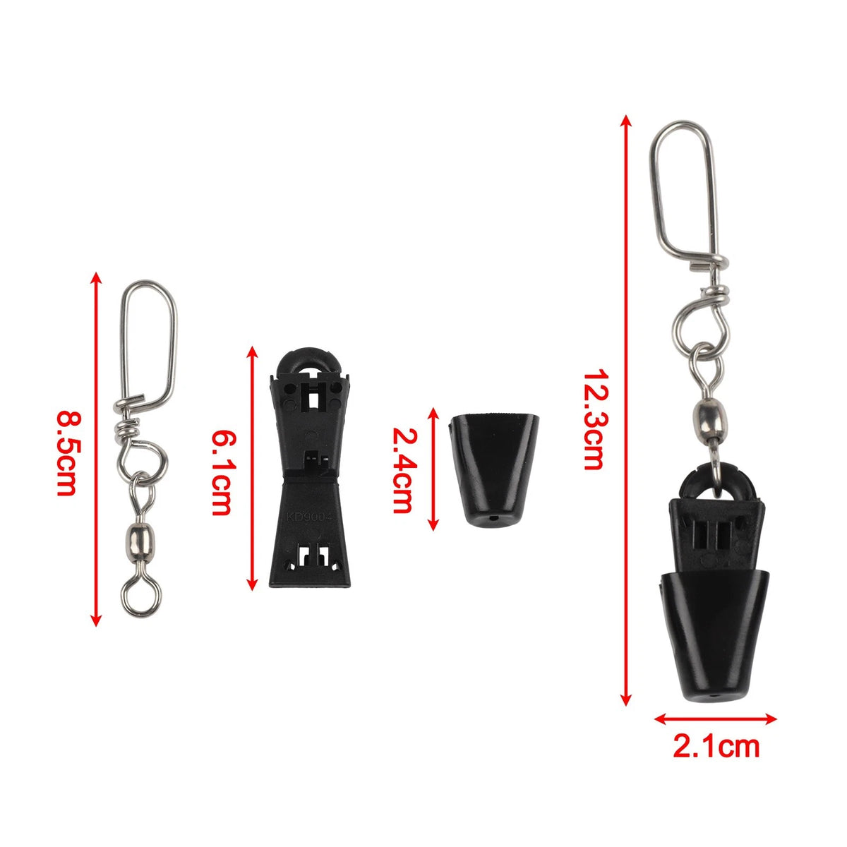 Set of 4 Fishing Downrigger Cable Connector Kit for Seamless Trolling