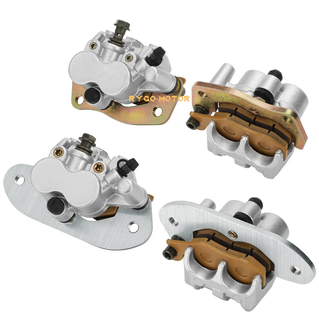 Set of 2 Front & Rear Brake Calipers for Yamaha Rhino 700 YXR700F (2008–2013)