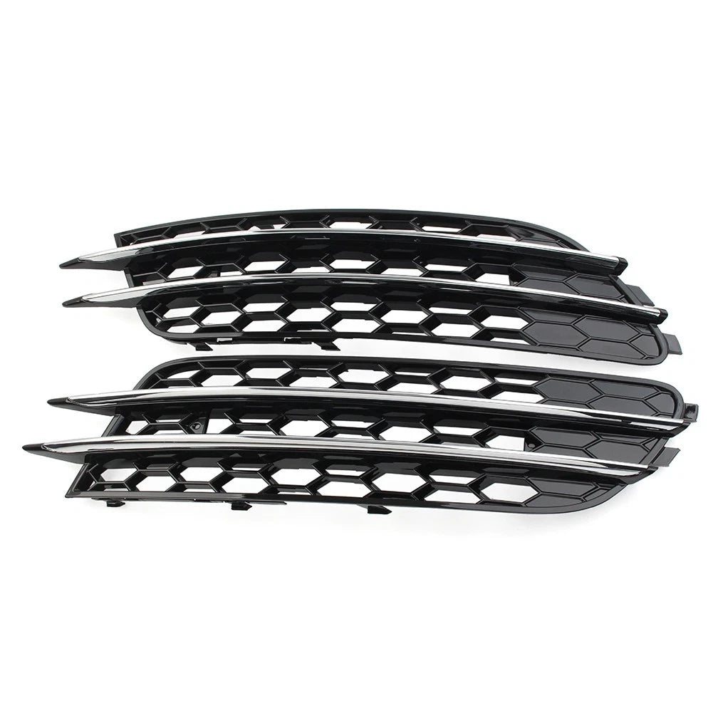 Front Bumper Honeycomb Mesh Grille Cover for Audi A6 C7 (2012–2015) Chrome