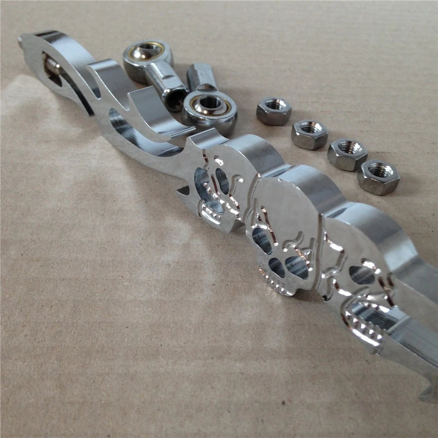 Chrome Skull Shift Linkage +3" for Harley FXDWG Dyna Wide Glide (1993–2016)