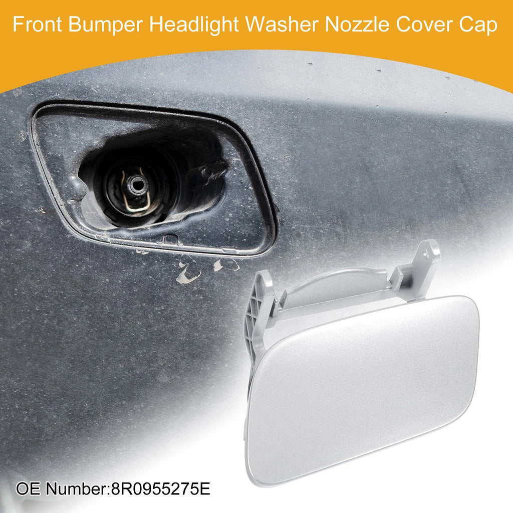 Front Left Washer Nozzle Cover Cap for Audi Q5 (2013–2017) 1 Pc Silver Tone