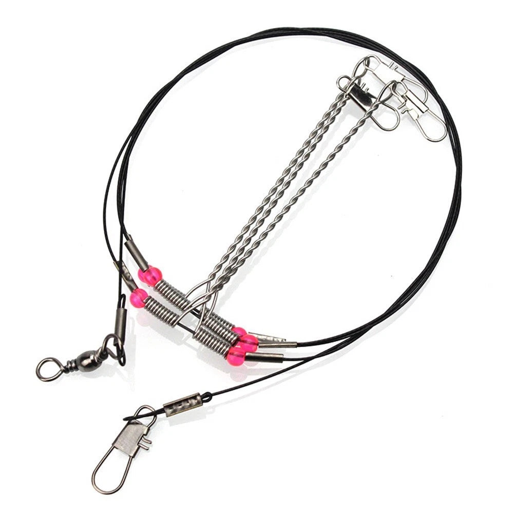 Line Leaders with Snap Trace Wire for Fishing Accessory