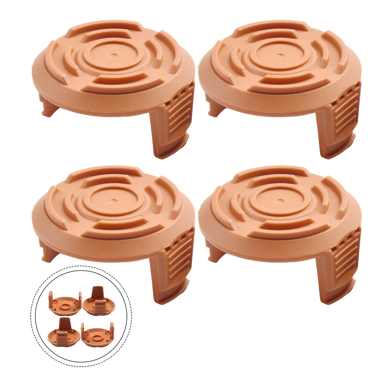 4 Pcs Spool Cap Cover for Worx String Trimmer WA0010