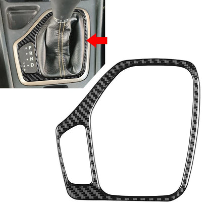 Black Carbon Fiber Gear Shift Panel Cover Trim for Jeep Cherokee (2014–2018)
