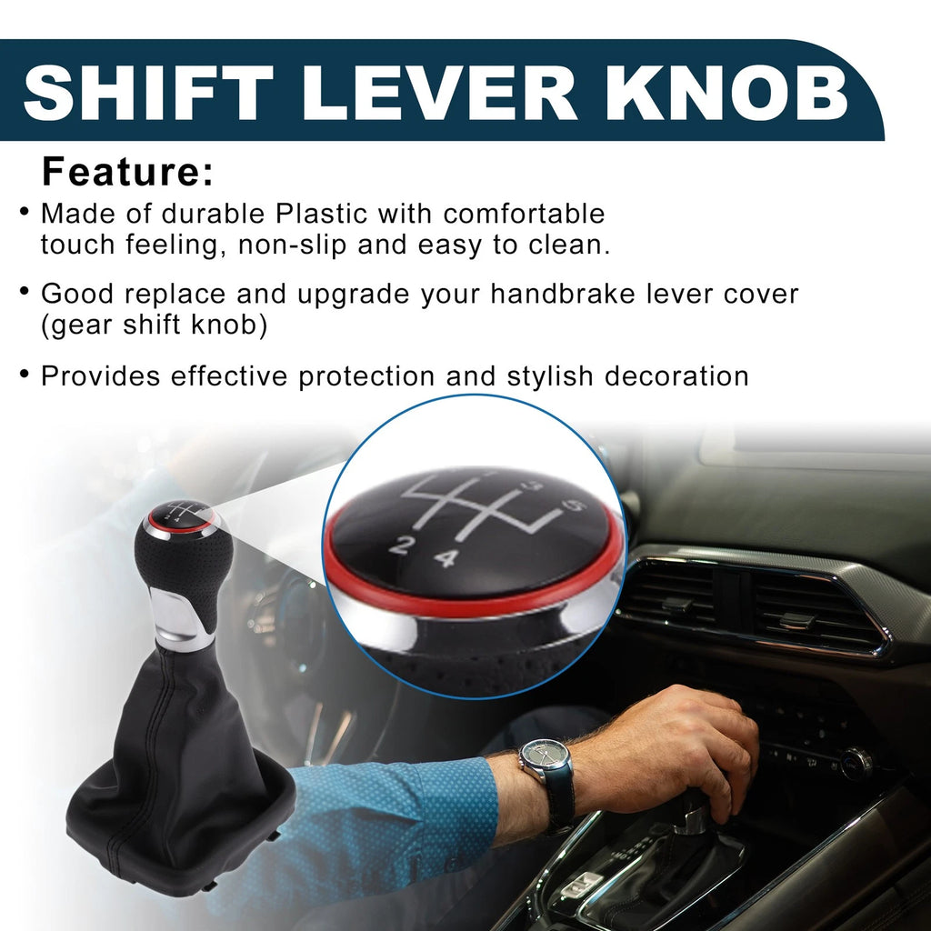Gear Shift Knob with Boot Dust Cover for Audi A3 S3 8P (2004–2012)