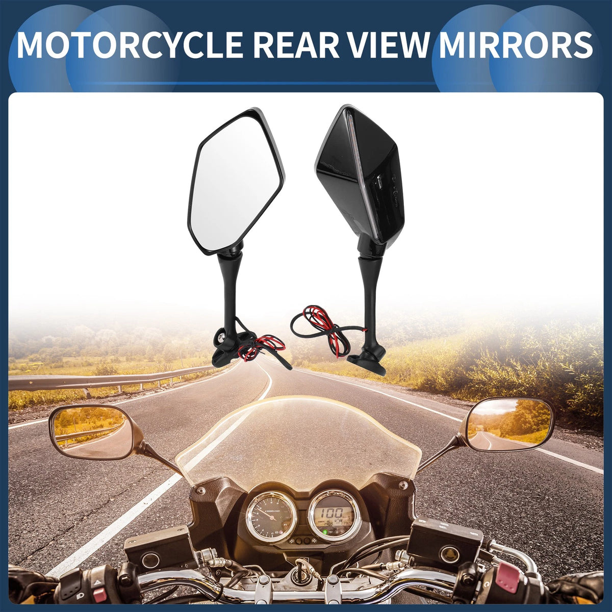 Rear View Mirrors Replacement Set for Suzuki GSX-R600 GSX-R750 (2003–2017)