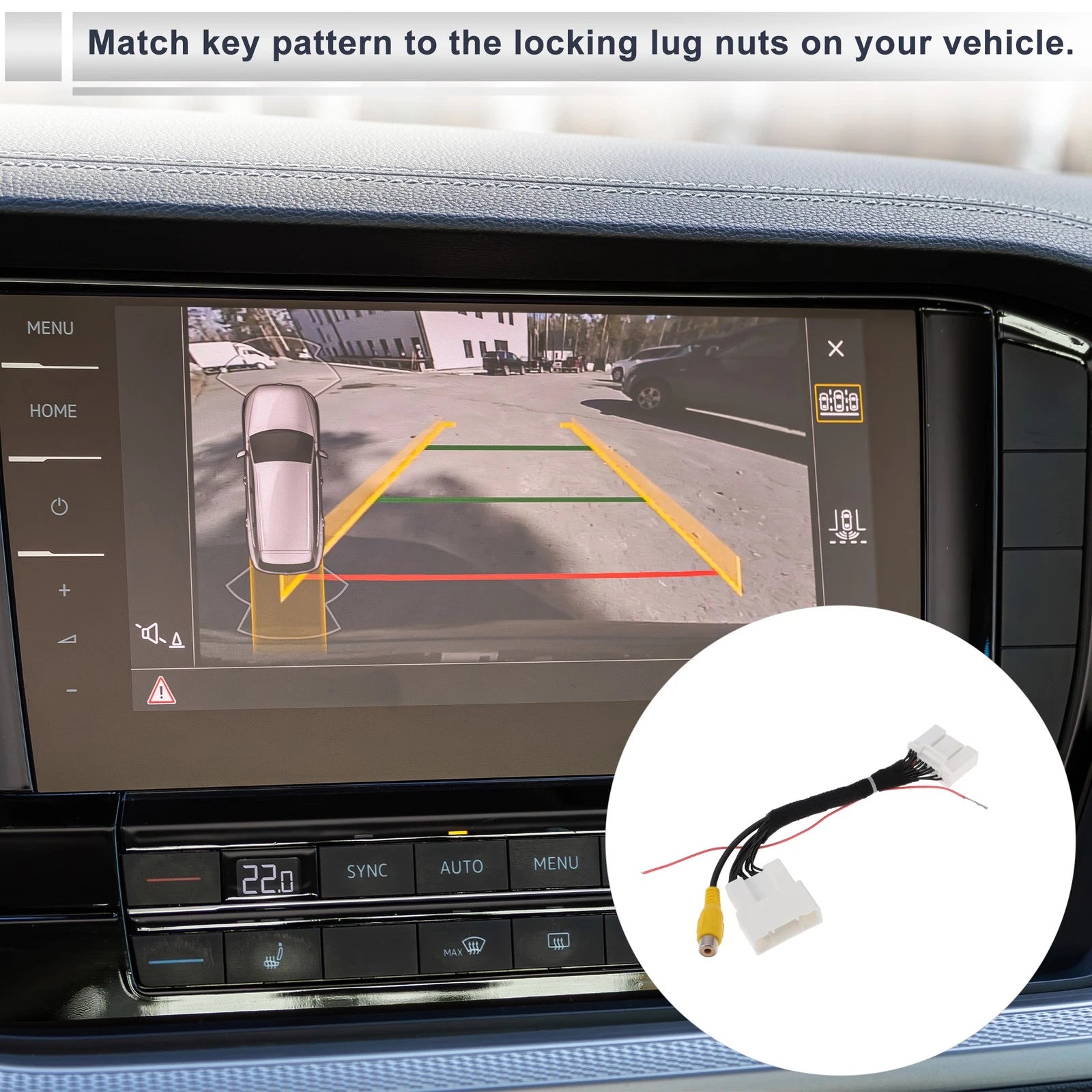 Rear View Camera Adapter Wire Harness Cable for Toyota Camry (2012–2017)
