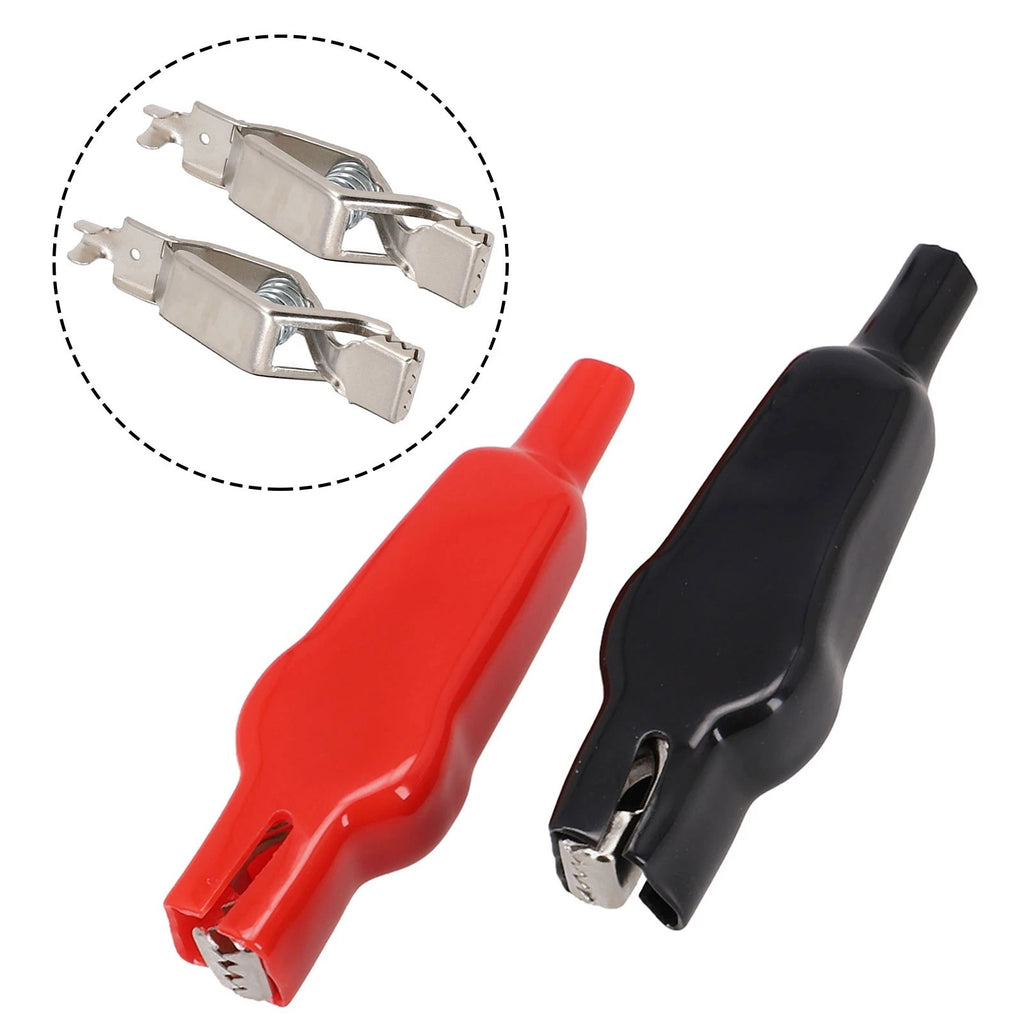 2PCS Crocodile Clips for Electrical Test Leads