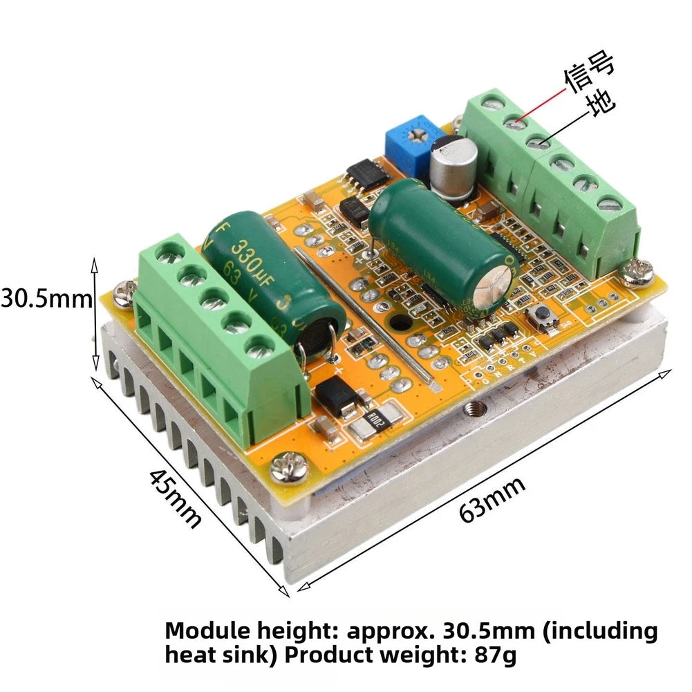 DC Brushless Motor Controller Board for PWM Speed Control (6.5V-50V)