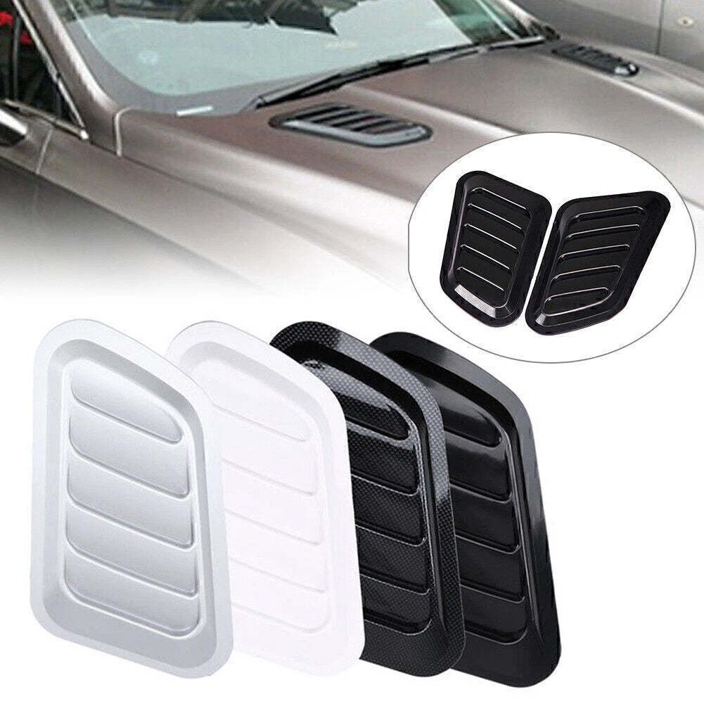 2X Air Flow Intake Hood Scoop Vent Cover Universal