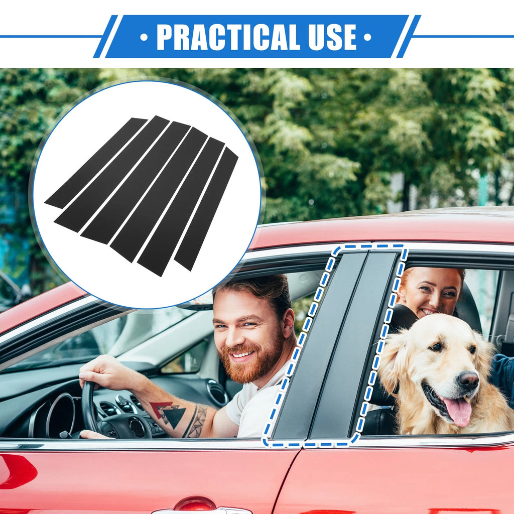 6 Pcs Pillar Posts Door Window Trim Cover Set for Honda CR-V (2007–2011)