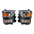 Black Headlights for Chevy Silverado 1500 (2022–2024) Pair Left+Right Halogen