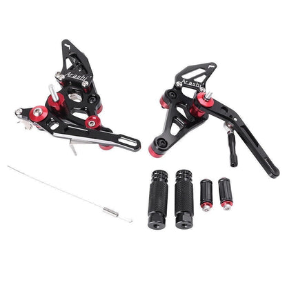 Adjustable Rear Foot Pegs Set for Yamaha MT-07 (2014–2017) Black