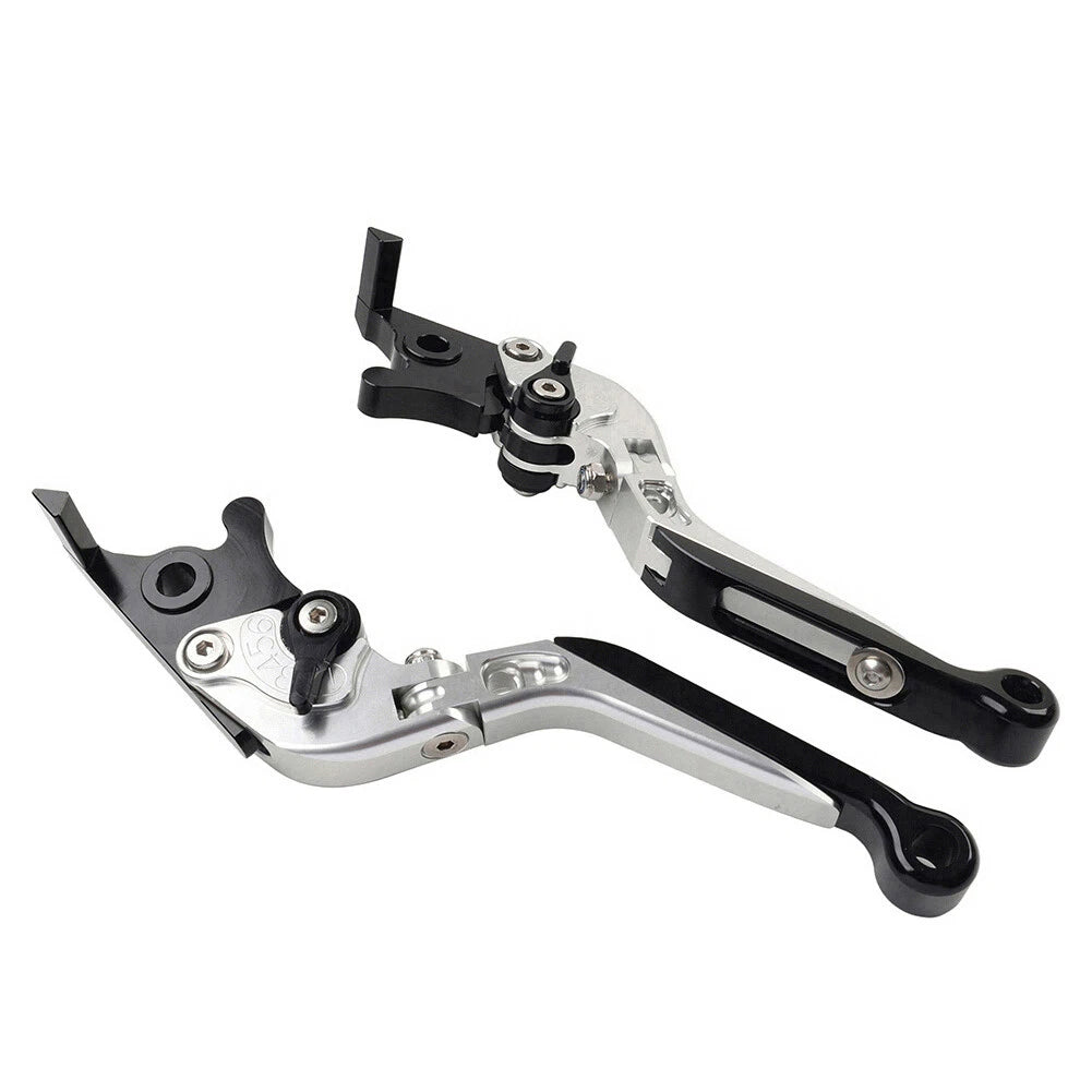 Extendable Brake Clutch Levers for Kawasaki Z650 Z900 Ninja650R (2017–2022) Silver