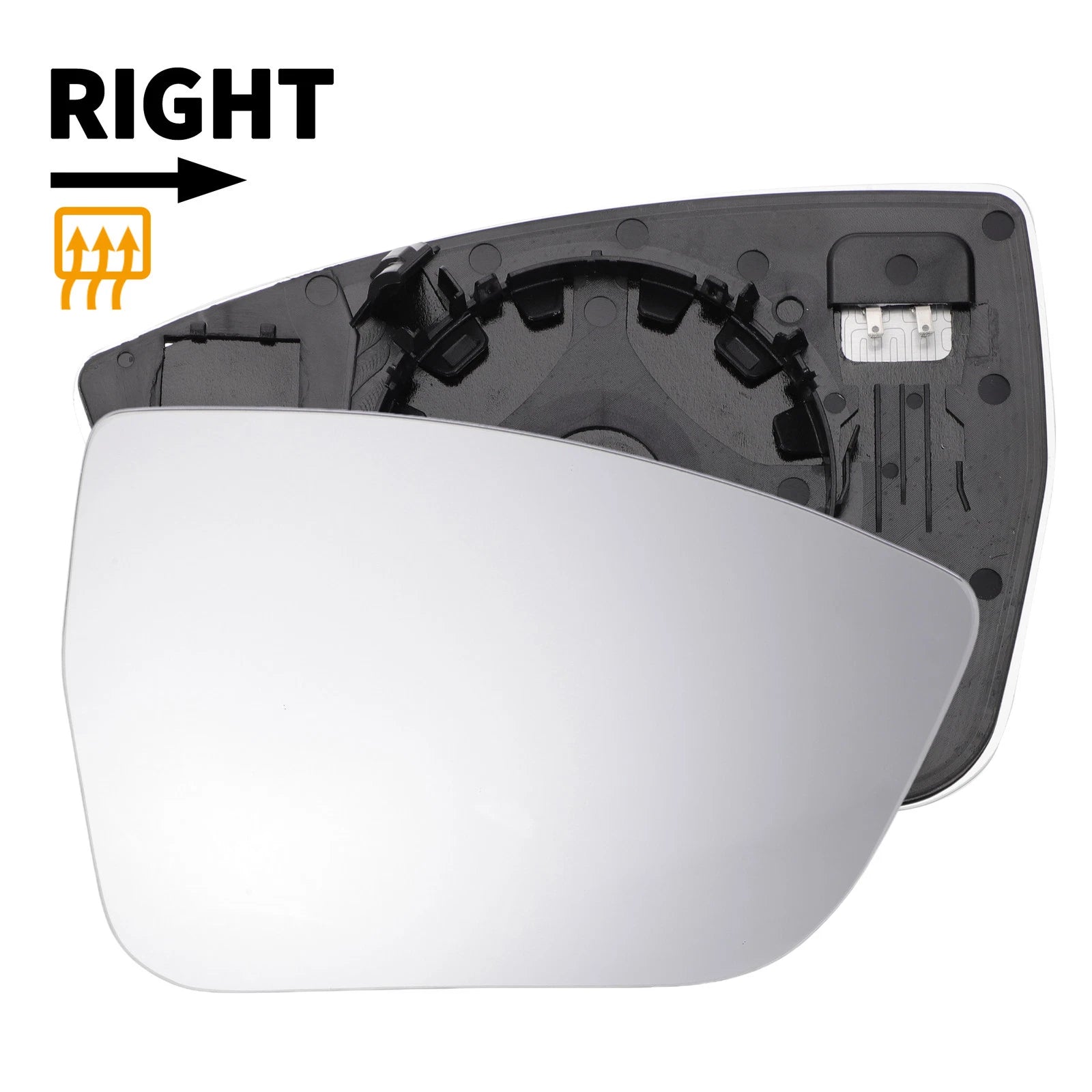 Right Side Heated White Mirror Glass for SEAT Ateca (2016–2022)