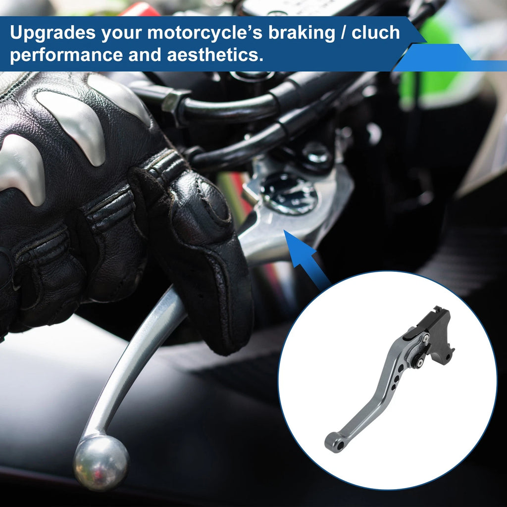 Adjustable Brake Clutch Lever Pair for BMW F650GS (2008–2012) Titanium Tone