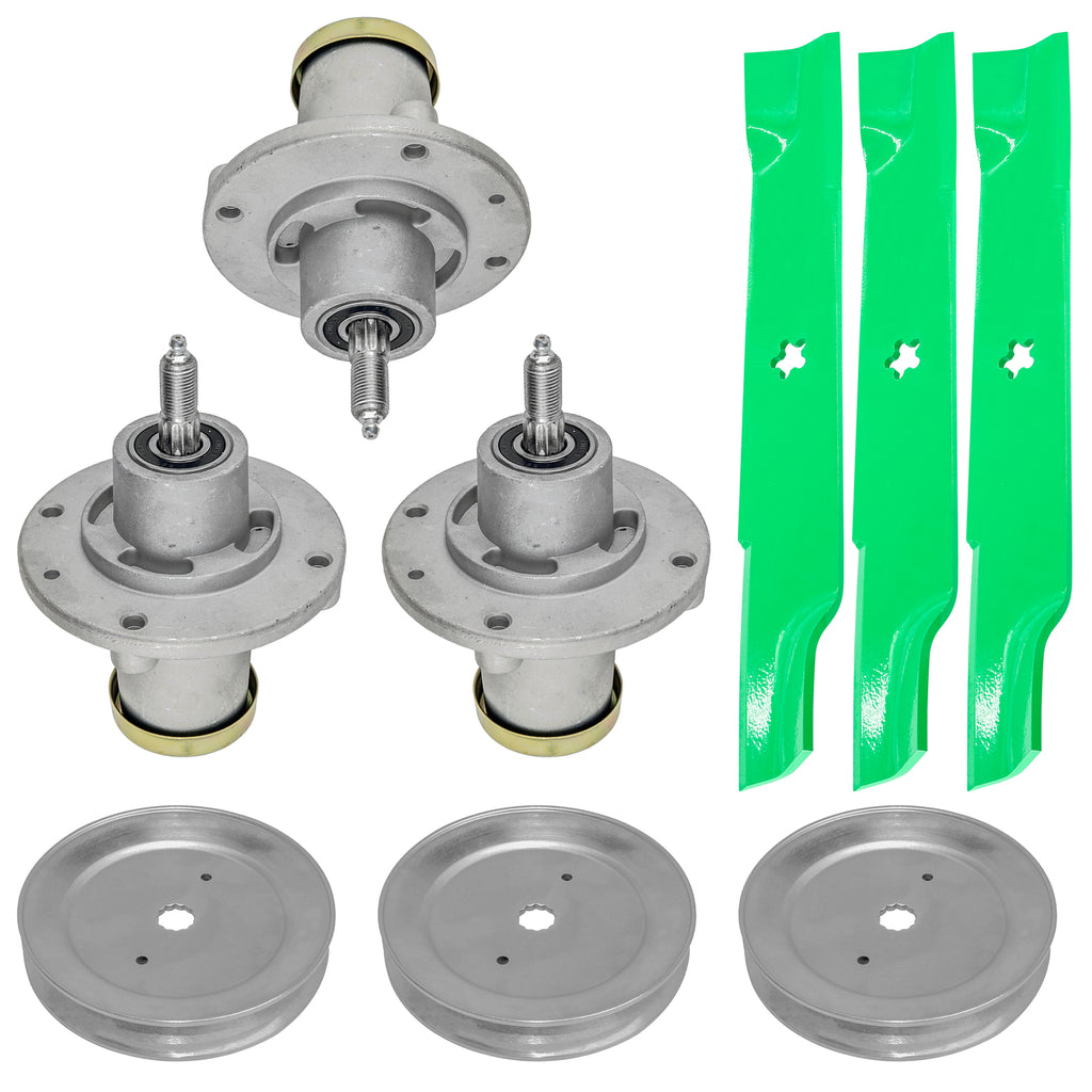 Deck Spindle Assembly with Pulley and Blade for Redmax CZT52 (2002–2009)