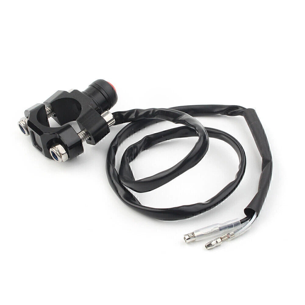 Rotating Bar Clamp Start Stop Kill Switch Button for Universal 7/8" Handlebar