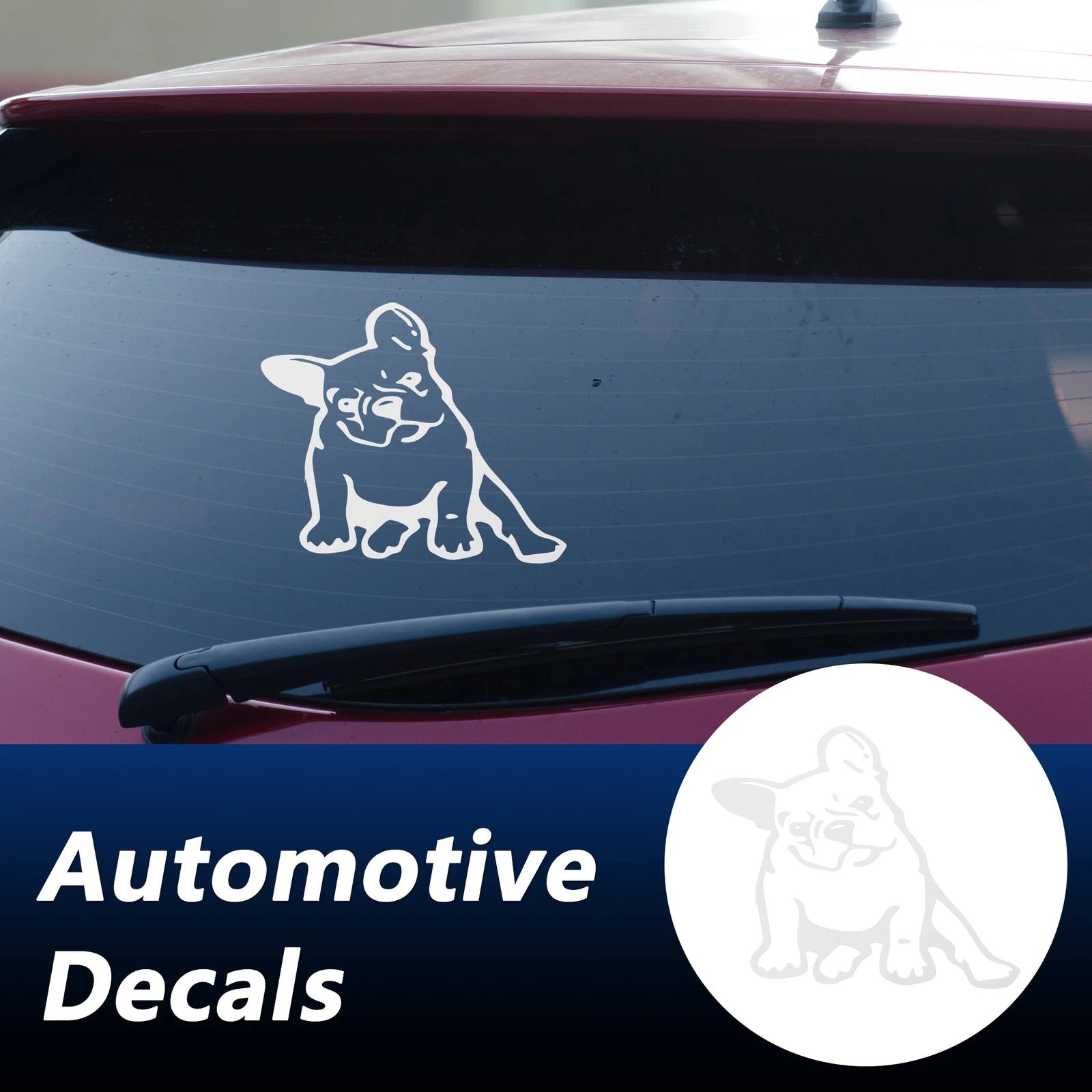 Reflective Bumper Decal for - Bulldog Design
