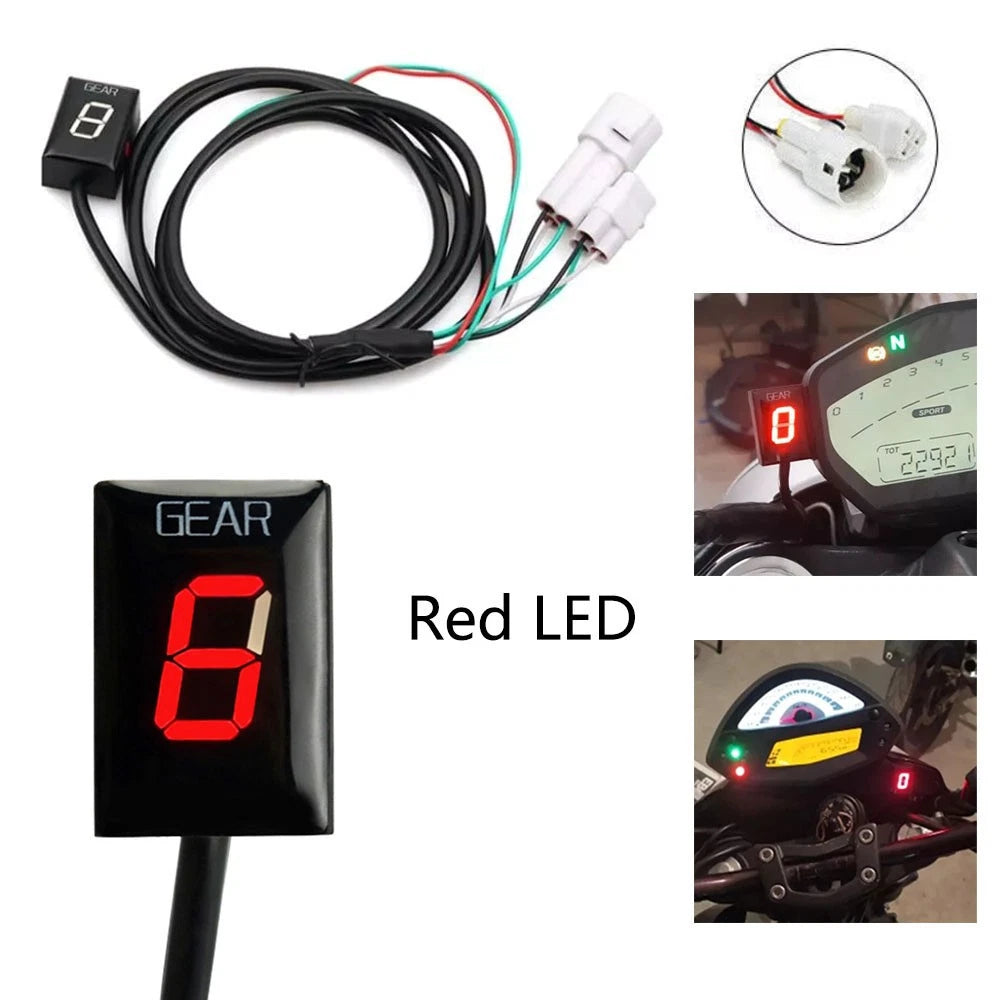 Red LED Gear Indicator for Yamaha YZF R1 R6 FZ1 FZ6 WR250R XJR1300