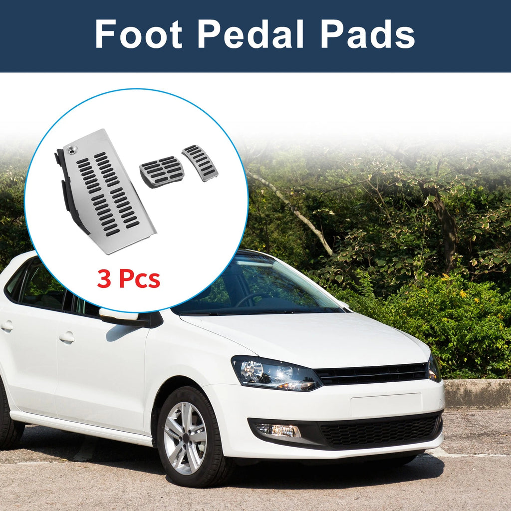 3 Pc Automatic Foot Accelerator Pedal Covers for Volkswagen Polo (2009–2017)