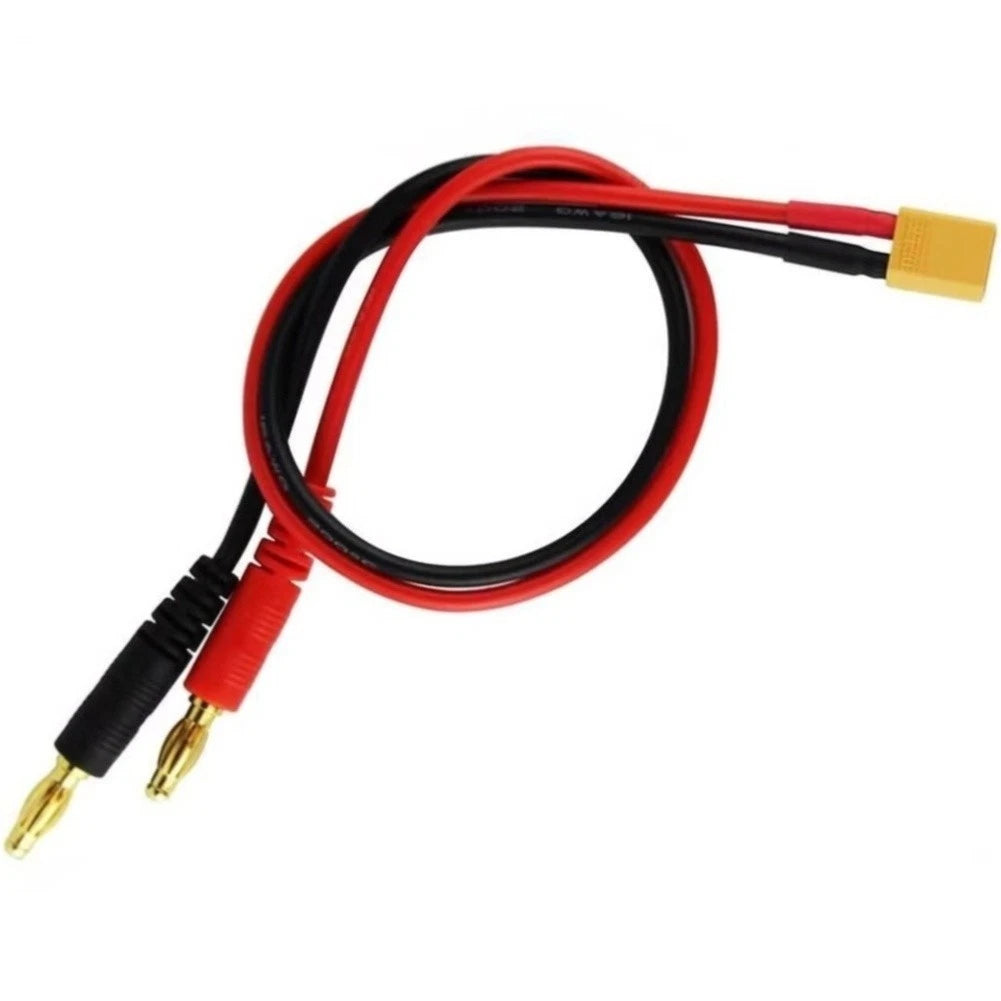 Silicone RC Battery Charging Cable 30cm 16AWG XT30 to 4.0mm Banana
