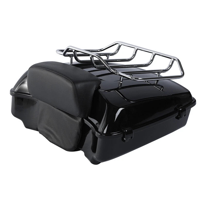 Chopped Trunk Backrest Pad Rack for Harley Touring (2014–2026)
